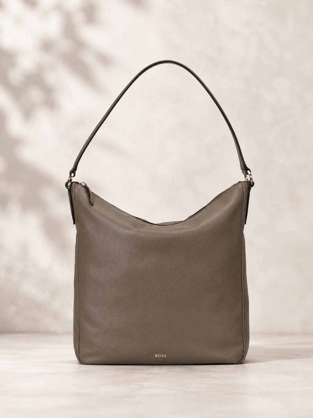 Boss Alyce Leather Hobo Bag